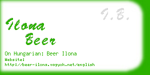 ilona beer business card